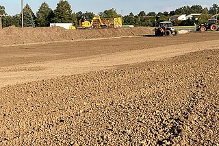 Erdarbeiten am Außenreitplatz in Lippetal